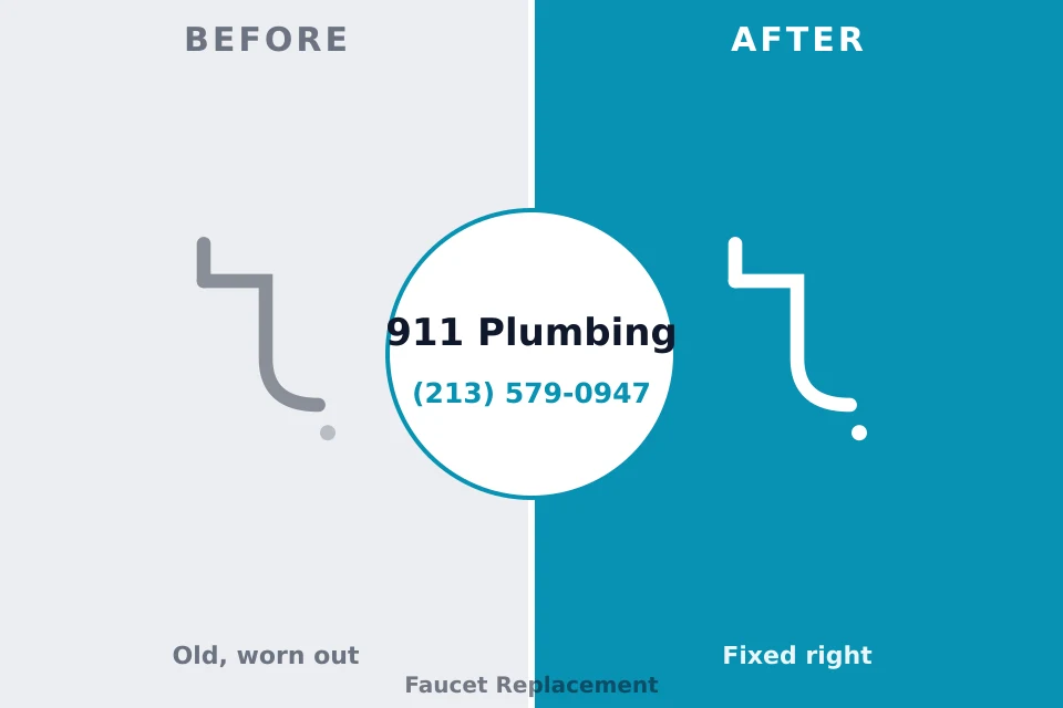 Before and after: plumbing repair Lincoln City, OR